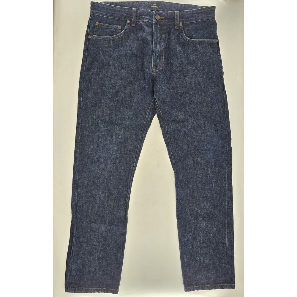 Todd Shelton Dark Wash Raw Selvedge Denim Pro Original Mens Jeans 35 USA Cotton